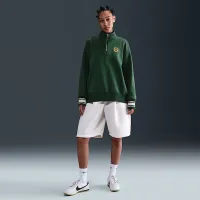 Nike Sportswear Phoenix Fleece женская оверсайз 1/4-Zip Long свитшот цвет зеленый