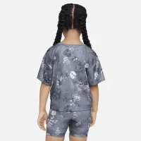 Nike Icon Clash Boxy Tee Little детские Tee цвет серый