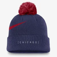 Chicago Cubs Peak мужские Nike MLB Cuffed Pom Beanie синий
