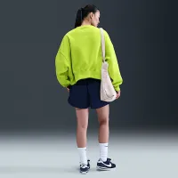 Nike Sportswear Phoenix Fleece женская Over-оверсайз Crew-Neck свитшот цвет зеленый
