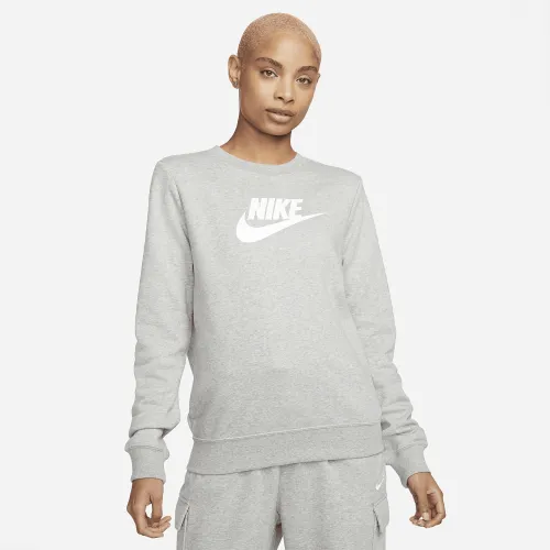 Nike Sportswear Club Fleece жіноча Logo Crew-Neck світшот колір сірий