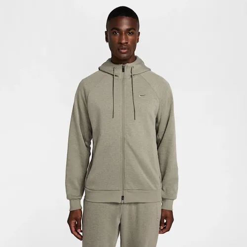 Nike Primary Fleece мужские Dri-FIT UV Full-Zip Performance Толстовка с капюшоном цвет зеленый