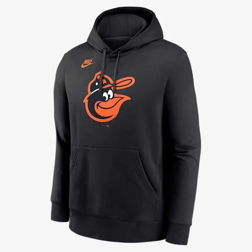 Baltimore Orioles Cooperstown Logo Club мужские Nike MLB Pullover Толстовка с капюшоном цвет черный