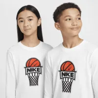 Nike Sportswear Big дитячі Long-Sleeve футболка колір білий