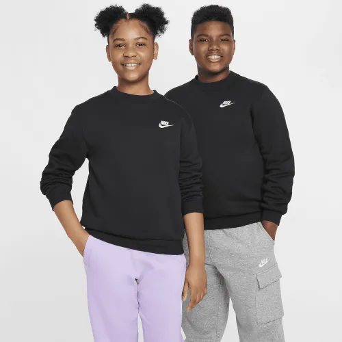 Nike Sportswear Club Fleece Big детские свитшот (Extended Size) цвет черный