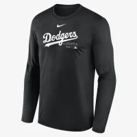 Los Angeles Dodgers Authentic Collection Practice мужские Nike Dri-FIT MLB Long-Sleeve футболка цвет черный