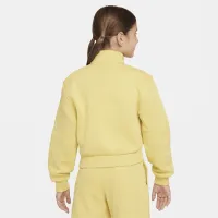 Nike Sportswear Club Fleece Big детские (Girls') 1/2-Zip Long-Sleeve Top Yellow