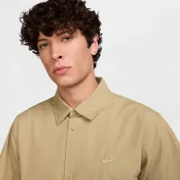 Nike Club чоловічі Short-Sleeve Button-Down Shirt колір коричневий