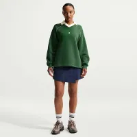 Nike Sportswear Phoenix Fleece жіноча оверсайз Graphic Polo Top колір зелений