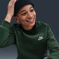 Nike Sportswear Club Fleece Big детские свитшот цвет зеленый