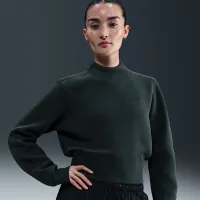 Nike Tech жіноча Fleece Crew колір зелений