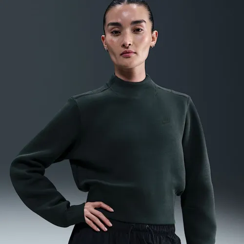 Nike Tech жіноча Fleece Crew колір зелений