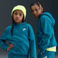 Nike Sportswear Club Fleece Big детские Pullover Толстовка с капюшоном синий