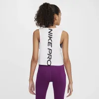 Nike Pro Girls' Dri-FIT тренировочные Tank Top цвет белый