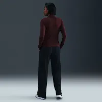 Nike Sportswear Chill Knit жіноча Slim Long-Sleeve Mock-Neck футболка колір червоний