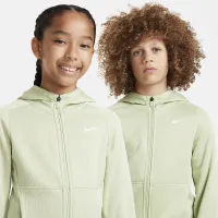 Nike Therma-FIT Big дитячі Full-Zip Толстовка з капюшоном колір зелений