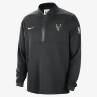 Milwaukee Bucks мужские Nike NBA 1/2-Zip Long-Sleeve Top цвет черный
