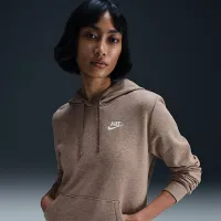 Nike Sportswear Club Fleece женская Pullover Толстовка с капюшоном цвет коричневый