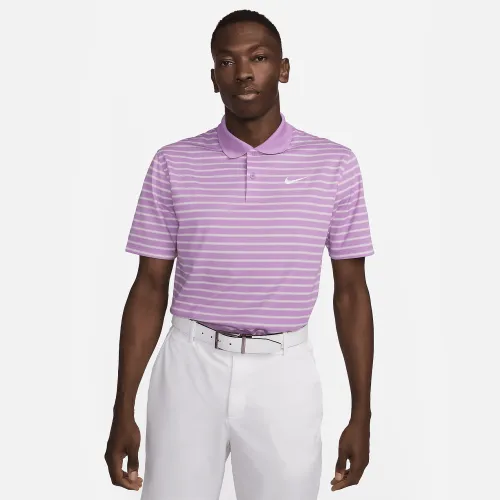 Nike Dri-FIT Victory мужские Striped для гольфа Polo цвет фиолетовый