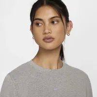 Nike Dri-FIT One жіноча Crew-Neck French Terry світшот колір сірий