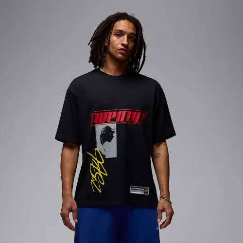 Nike Jordan Flight Essentials чоловічі оверсайз футболка колір чорний