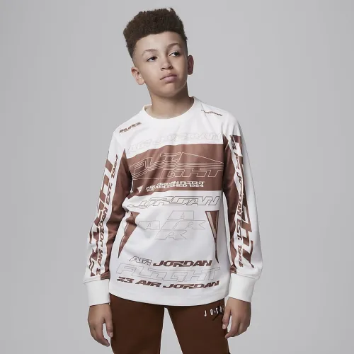 Nike Jordan MVP Big детские Dri-FIT Motorsports Long Sleeve Jersey футболка цвет белый