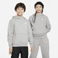 Nike Sportswear Club Fleece Big дитячі Pullover Толстовка з капюшоном колір сірий