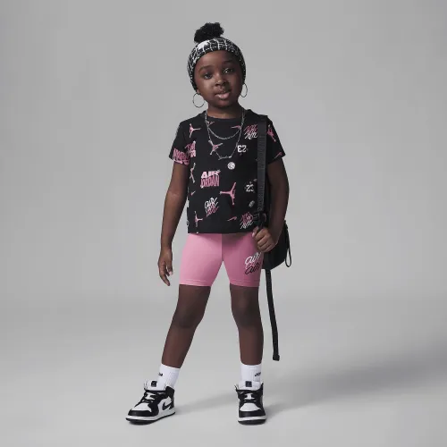 Nike Jordan Icon Play Bike шорты набор Toddler 2-Piece набор Pink