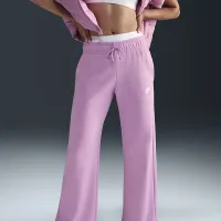 Nike Sportswear Club Fleece жіноча Mid-Rise Wide-Leg Sweatpants Pink