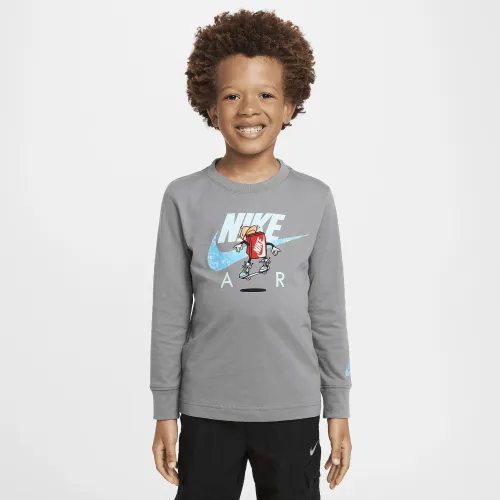 Nike Little детские Boxy Air Long Sleeve футболка цвет серый