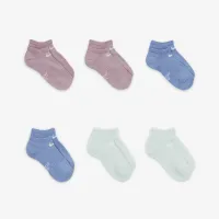 Nike Dri-FIT Performance Basics Big дитячі No-Show шкарпетки (6 пар) Pink