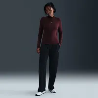 Nike Sportswear Chill Knit жіноча Slim Long-Sleeve Mock-Neck футболка колір червоний