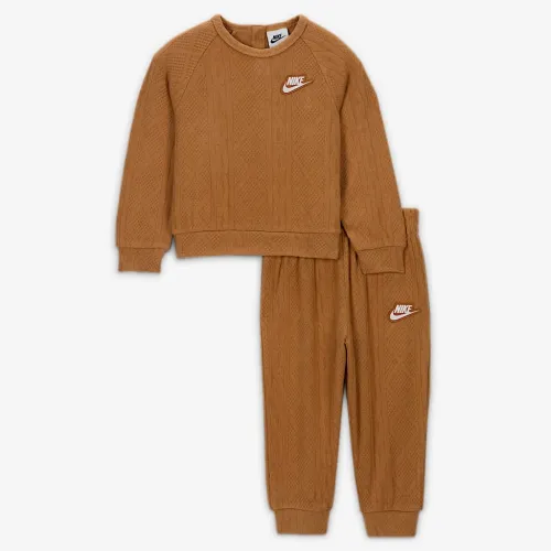 Nike Sportswear Baby (12-24M) 2-Piece Cable Knit комплект колір коричневий