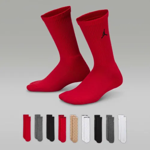Nike Jordan Big детские Holiday Crew Gift Box (9 пары) цвет красный