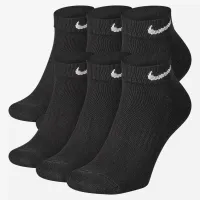 Nike Everyday Cushioned тренувальні Low шкарпетки (6 пар) колір чорний
