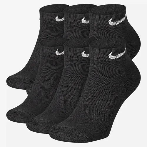 Nike Everyday Cushioned тренувальні Low шкарпетки (6 пар) колір чорний