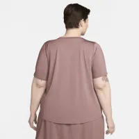 Nike One Classic женская Dri-FIT Short-Sleeve Top (большие размеры) цвет фиолетовый