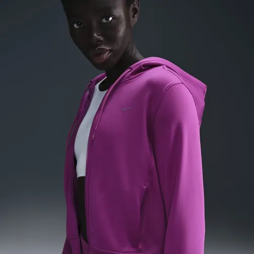 Nike Therma-FIT One женская Full-Zip Толстовка с капюшоном цвет фиолетовый