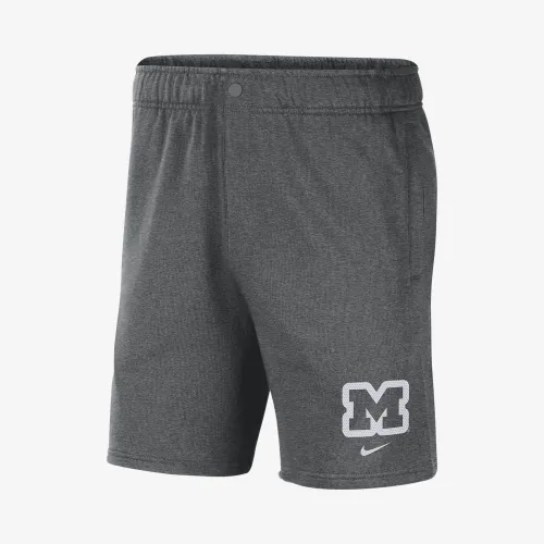 Michigan чоловічі Nike College Fleece шорти колір сірий