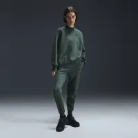 Nike Sportswear Tech Fleece женская оверсайз Crew-Neck свитшот цвет зеленый