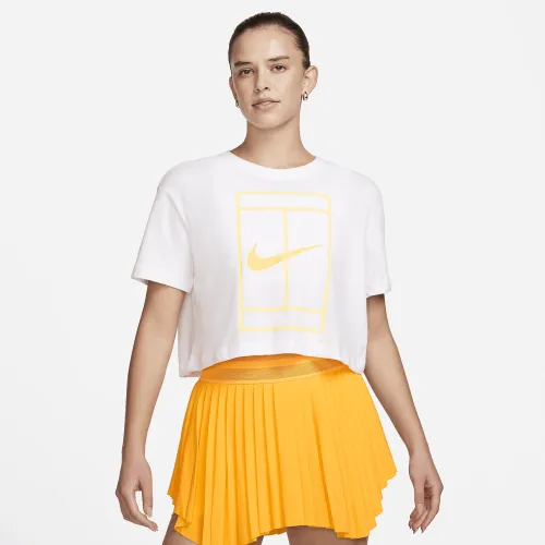 Nike Heritage женская Dri-FIT Short-Sleeve Cropped Top цвет белый