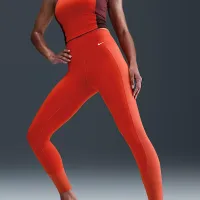 Nike One женская С высокой Талией 7/8 лосины цвет красный