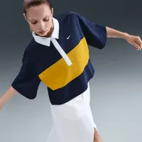 Nike Sportswear жіноча оверсайз Short-Sleeve Polo Top блакитний