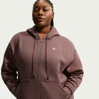 Nike Sportswear Phoenix Fleece жіноча оверсайз Full-Zip Толстовка з капюшоном (великі розміри) колір фіолетовий