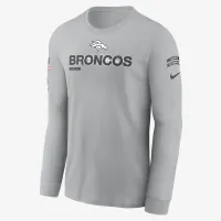 Denver Broncos Salute to Service Mascot Edge Legend чоловічі Nike NFL Long-Sleeve футболка колір сірий