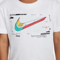Nike Toddler синийprint футболка цвет белый