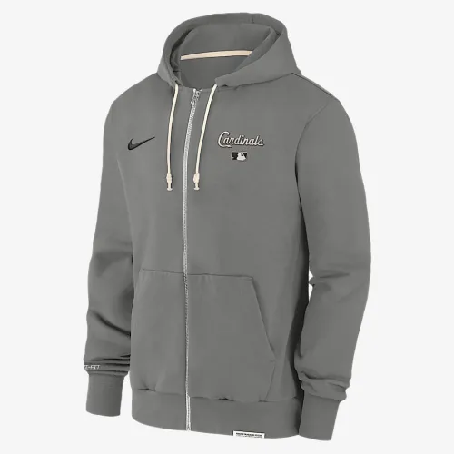 St. Louis Cardinals Authentic Collection Travel чоловічі Nike Dri-FIT MLB Full-Zip Толстовка з капюшоном колір сірий
