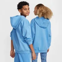 Nike Sportswear Club Fleece Big детские оверсайз Pullover Толстовка с капюшоном синий