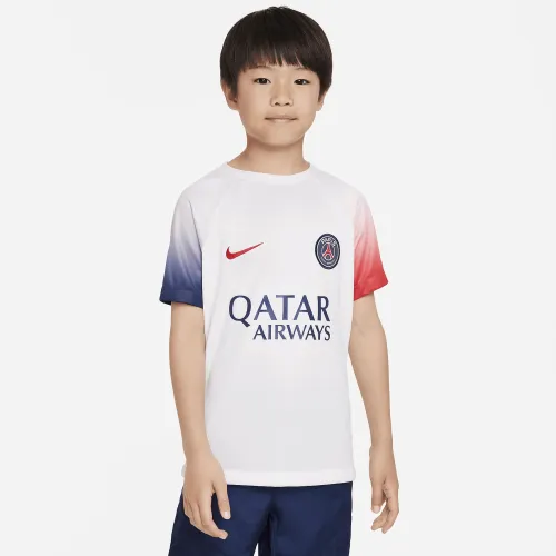 Paris Saint-Germain Academy Pro Away Big дитячі Nike Dri-FIT Pre-Match Soccer Top колір білий