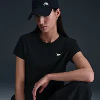 Nike Sportswear Club женская Short-Sleeve Cropped Graphic футболка цвет черный